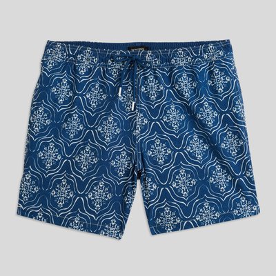 Short de bain imprimé géométrique en polyester recyclé, certifié OEKO-TEX MONOPRIX