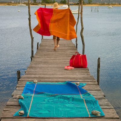 Drap de plage 185 g/m², HOLI LE JACQUARD FRANCAIS