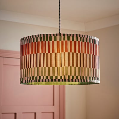 45cm Roxie Striped Pleated Easy Fit Shade SO'HOME
