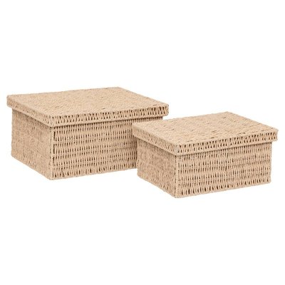 Lot de 2 boîtes range-documents en papier tressé KORD 5FIVE SIMPLY SMART