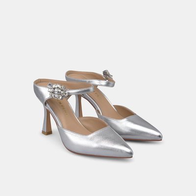 Chaussures à talons ouvertes à l'arrière avec boucle en strass ALMA EN PENA
