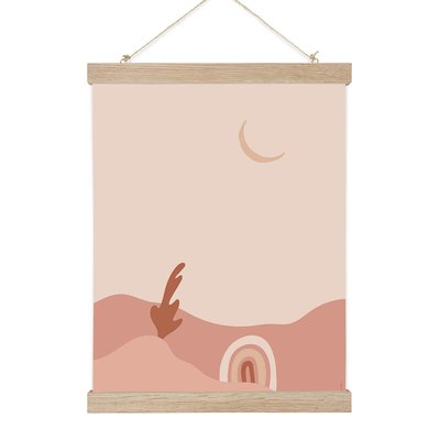 Sinaï III, affiche +  cadre chêne. 50cm x 70cm COTTON BIRD