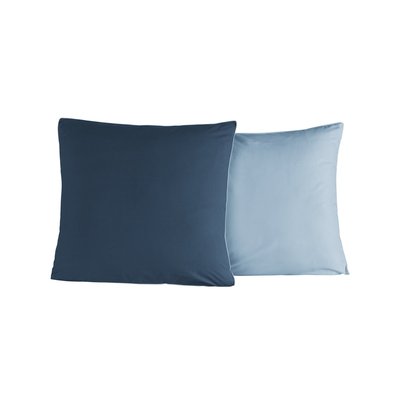 Lot de 2 taies d'oreiller bicolores en percale coton DOZMARY SENSEI MAISON