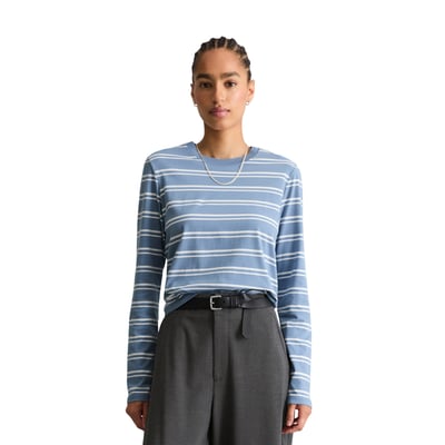 T-shirt à manches longues rayé, coupe classique en coton biologique MARC O’POLO DENIM
