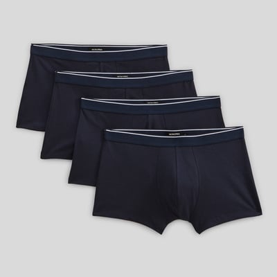 Lot de 4 boxers en coton, certifié OEKO-TEX MONOPRIX