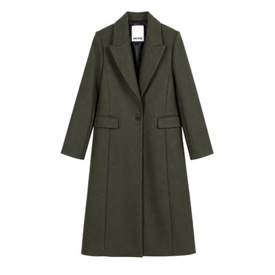 Manteau long droit lainage IKKS