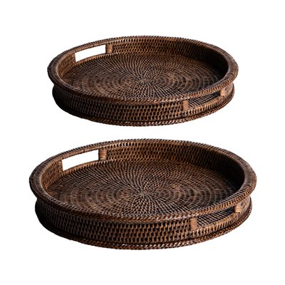 Set de 2 plateaux rond   35 et 40 cm-SAYA TABLE PASSION