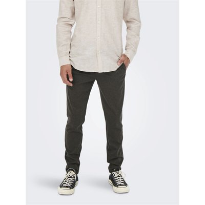 Pantalon slim tapered Mark motif chevrons ONLY & SONS