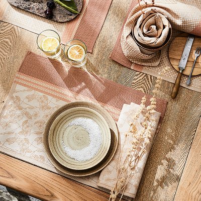 Set de table enduit en Coton, ESSENTIEL GRAVURE LE JACQUARD FRANCAIS