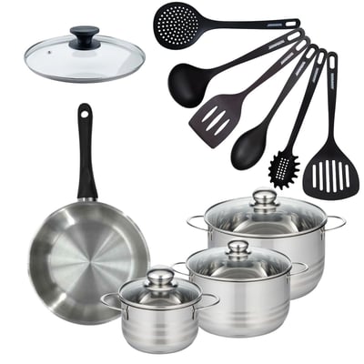 Batterie de cuisine 1 poêle 24cm + 3 faitouts 16/20/24cm GENEVA FACKELMANN