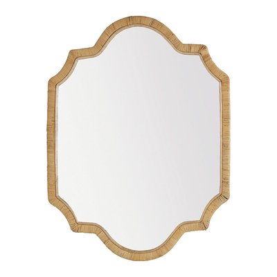 Miroir rotin naturel 91x3x121 BLANC D’IVOIRE