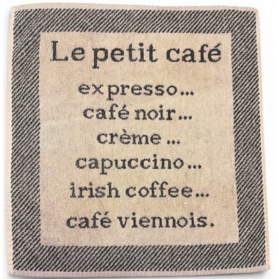 Essuie-mains éponge jacquard LE PETIT CAFÉ COUCKE