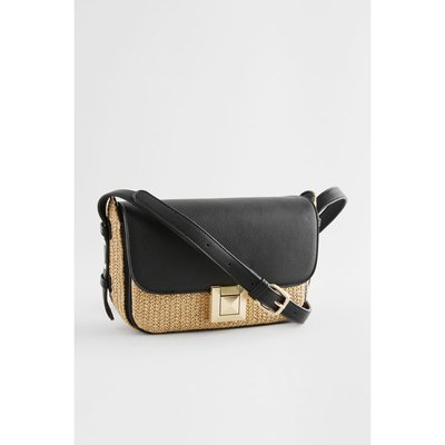 Sac à bandoulière en raphia NEXT