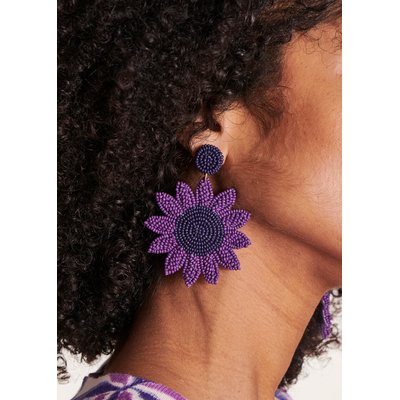 Boucles d'oreilles fleurs en perles LA FEE MARABOUTEE