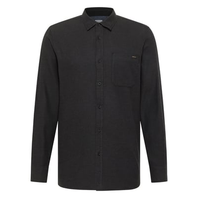 Chemise en coton noire avec un col chemise et poche sur la poitrine MUSTANG