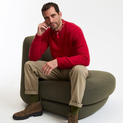 Jumper with Round-Neck Lambswool Signature ELIOT LA REDOUTE COLLECTIONS