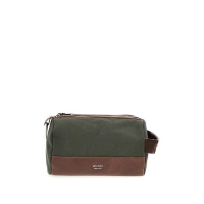 Trousse De Toilette Taven Cuir Véritable GUESS
