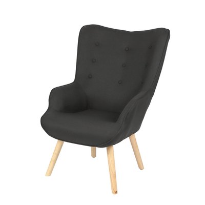 Fauteuil Noor avec pieds en bois TOILINUX