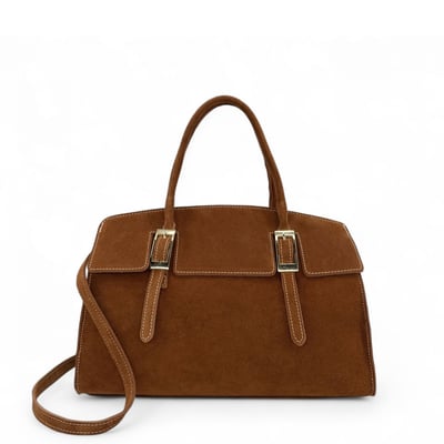 Sac mallette en croûte de cuir WHAT'S UP OH MY BAG