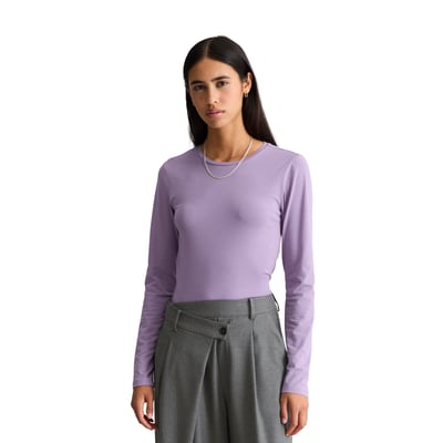 T-shirt long slim en doux mélange de coton bio MARC O’POLO DENIM