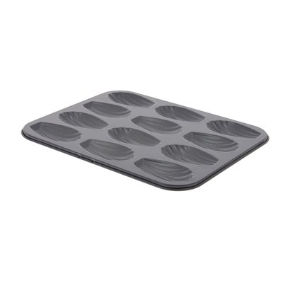 Plaque pour 12 madeleines 25x20 cm en acier antiadhésif DE BUYER