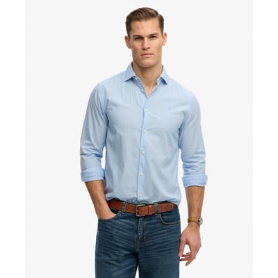 Chemise Popeline à Col Cassé Manches Longues SUPERDRY