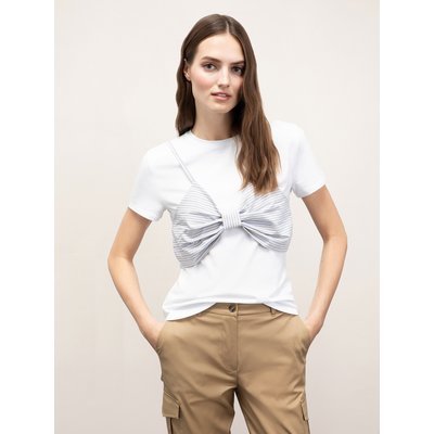 T-shirt à motif de nœuds à rayures MOTIVI
