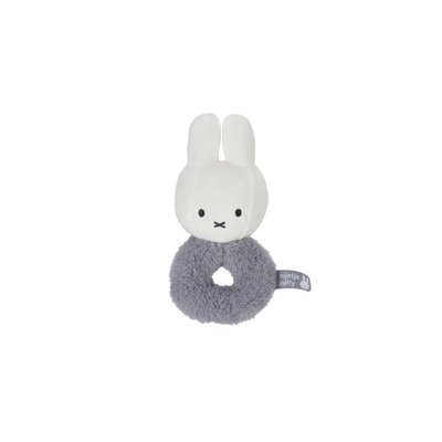 Hochet Anneau Miffy avec grelot - Fluffy Bleu - 16cm PIOUPIOU ET MERVEILLES