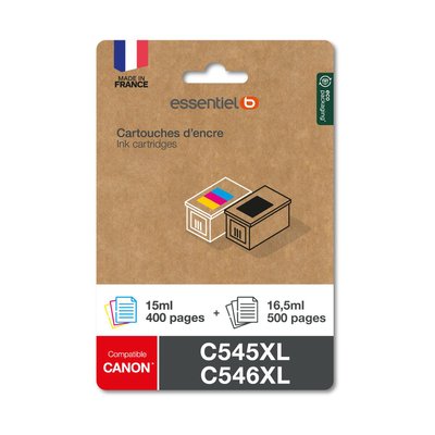 Cartouche d'encre C545/C546 XL - Noir + 3 couleurs ESSENTIEL B