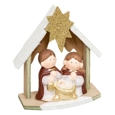 Déco nativité H15 cm grès ATMOSPHERA