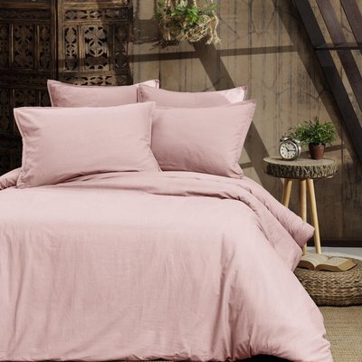 Parure housse de couette percale lavée + 2 taies 50x70 cm HOME WASHED SENSEI MAISON