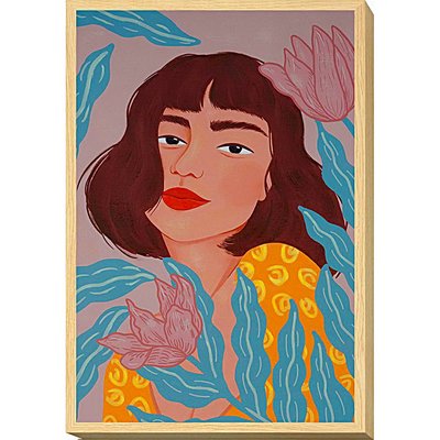 Toile peinte encadrée visage féminin art coloré discount 50% RECOLLECTION