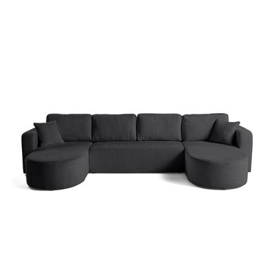 Canapé Panoramique Convertible Velours texturé 7 places - MIRO LISA DESIGN