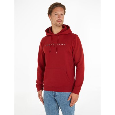 Linear Embroidered Logo Hoodie in Cotton Mix and Regular Fit TOMMY JEANS