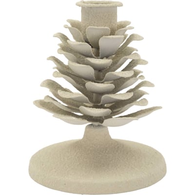 Bougeoir en fer relief pomme de pin MODERN RECOLLECTION