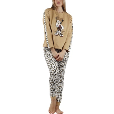 Pyjama tenue pantalon top manches longues Minnie Leopardo Disney ADMAS