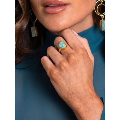 Boucles d'oreilles HOPE AMAZONITE THE-ARE