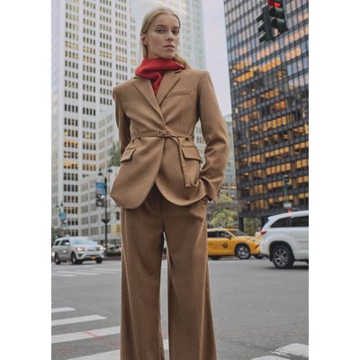 Pantalon costume laine mélangée MANGO