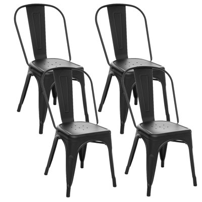 Lot de 4 chaises en métal NIKO TOILINUX