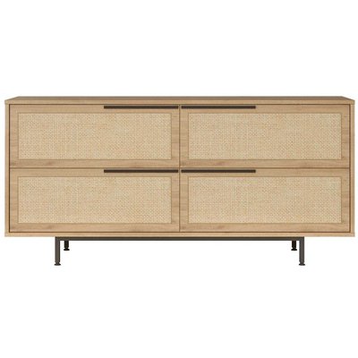 Buffet en aggloméré et effet cannage Only HANAH HOME