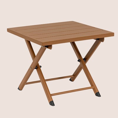Table basse pliante de jardin en aluminium L44 - CABOURG HELLIN, DEPUIS 1862