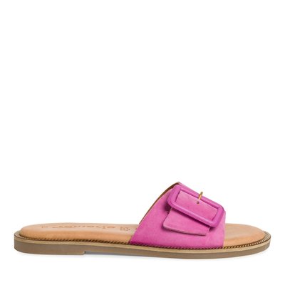 Mules plates en cuir, fabriquées en Europe TAMARIS