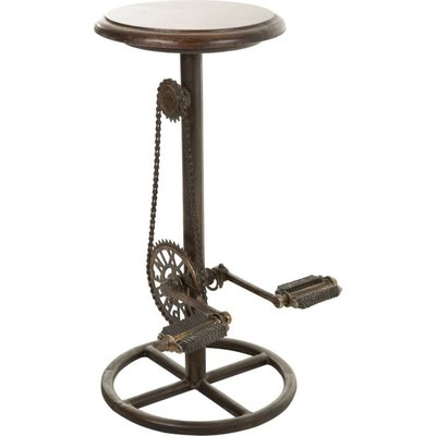 Tabouret industriel bois et métal esprit atelier vintage RECOLLECTION