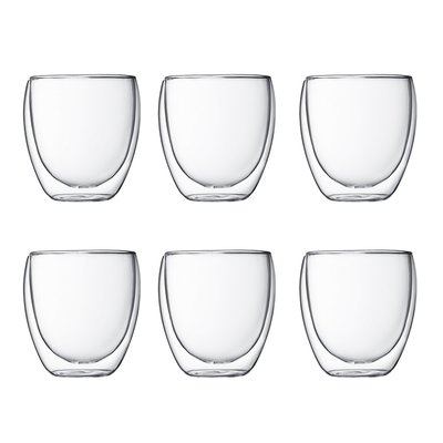 Set of 6 Pavina Double Walled Glasses 25cl BODUM