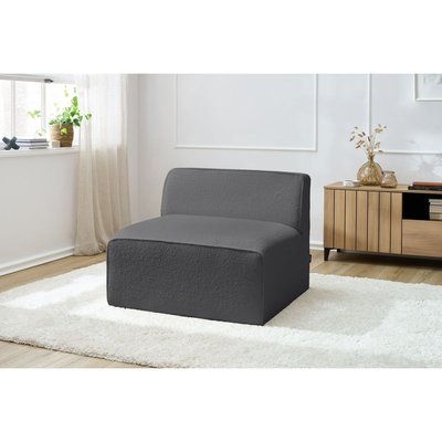Chauffeuse pour canapé modulable 1 place(s) en tissu bouclette, MEGEVE BOBOCHIC