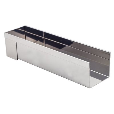 Gouttière rectangle 30x8 cm en inox DE BUYER