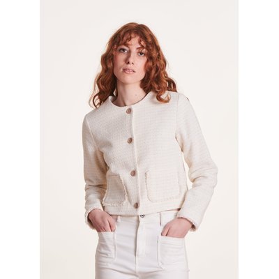 Veste courte et droite à col rond LA FEE MARABOUTEE