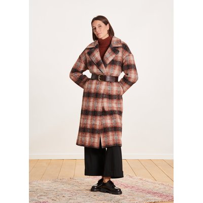 Manteau long à carreaux LA FEE MARABOUTEE