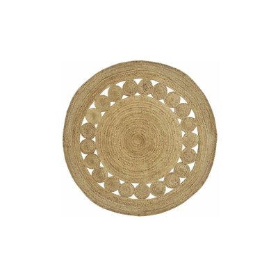 Tapis rond en jute naturelle ajourée Diamètre 180cm AUBRY GASPARD