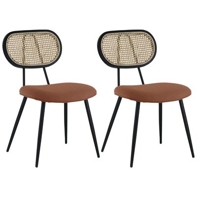 Chaise vintage, cannage et tissu, ELENA HAPPY GARDEN